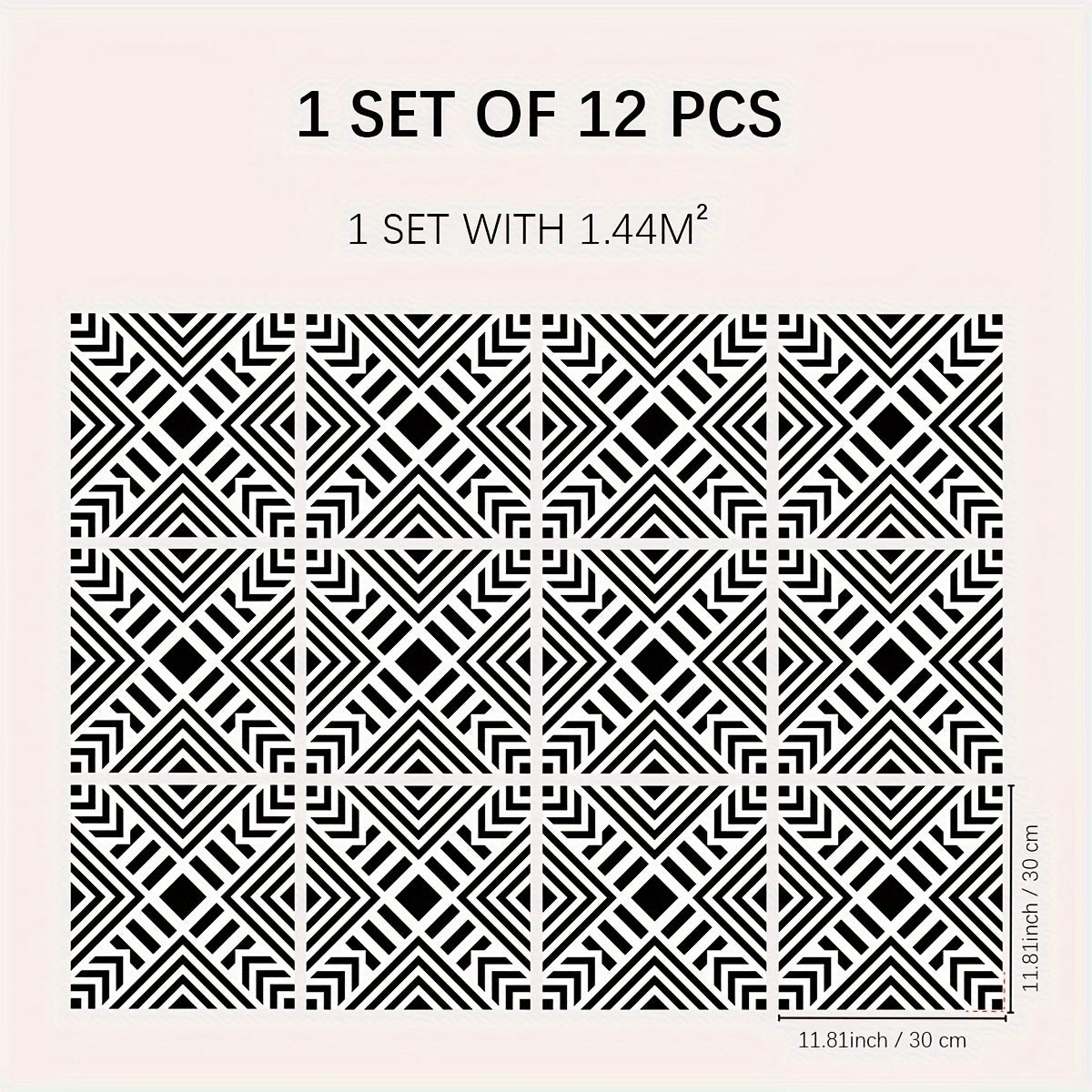 9pcs Waterproof Non Slip Tile Stickers - Transform Your Floors