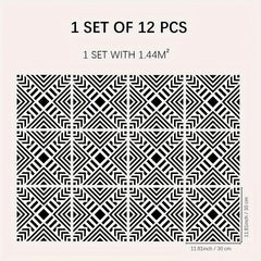 9pcs Waterproof Non Slip Tile Stickers - Transform Your Floors