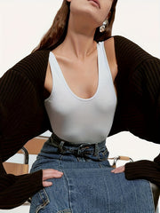 Casual Cardigan Solid Long Sleeve Open Front