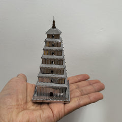 3D Metal Puzzle Ancient Pagoda & Lotus Flower Model Kit