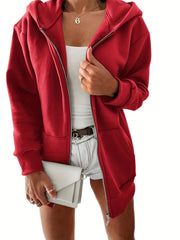 Kangaroo Pocket Hoodie Casual Sweatshirt Women's Clothing