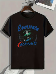 Skateboarding Boy Graphic Print Men's Tee