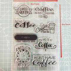Coffee Transparent Silicone Stamp