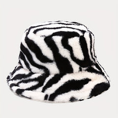 Unisex Sunshade Plush Bucket Hat for Outdoor Travel