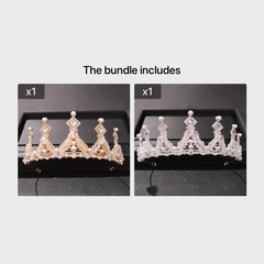 Rhinestone Crown Headband Hair Accessories for Party Girls
