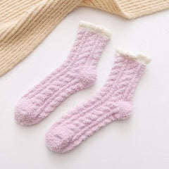 Men's Cozy Fleece Crew Socks for Winter