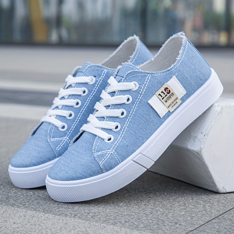 Women's Low Top Canvas Shoes Casual Lace Up Lightweight Sneakers