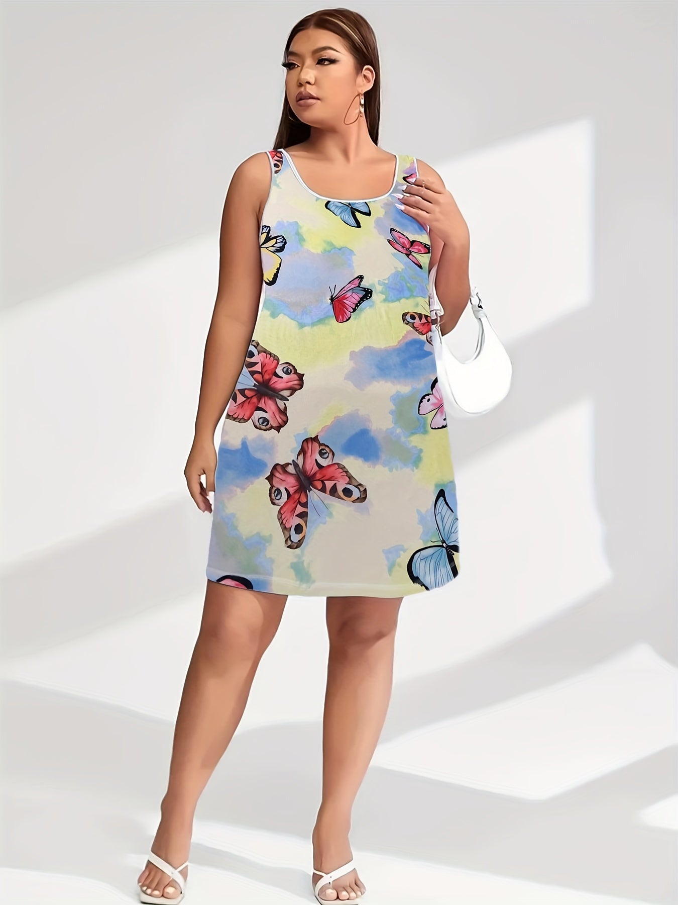 Tie Dye Butterfly Print Tank Nightdress
