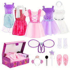 Girls Princess Dress Up Costume Set