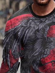 EAGLE 3d Print Men's Long Sleeve Novelty T shirt for Autumn