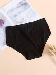 6 Pcs Lace Briefs High Waist Intimates Panties Women's Lingerie
