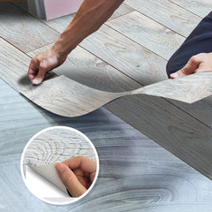 Wood Grain Tile Stickers - Waterproof, Removable, Non-Slip