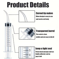 4pcs 12ml Plastic Syringe for Teeth Washing and Scientific Experiments