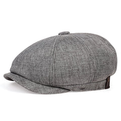 Men's Linen Breathable Newsboy Cap