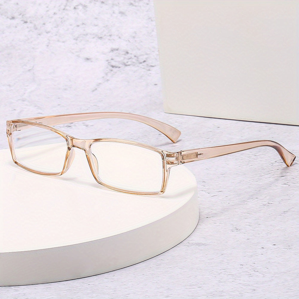 Clear Lens Glasses Jelly Frame Anti Light Reading Glasses