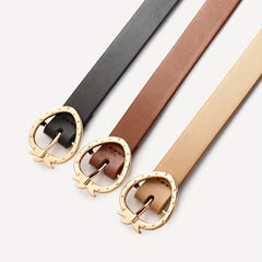 3pcs Strawberry Buckle Belt PU Belt for Women