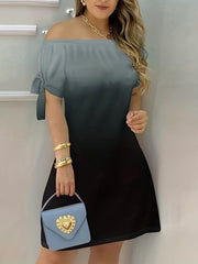 Off Shoulder Backless Mini Dress for Summer