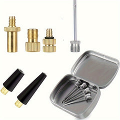 9pcs Bike Valve Adapter Converter Pump Needle Set