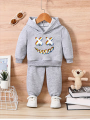 Baby Halloween Outfit Set Long Sleeve Sweatshirt Smile Graphic
