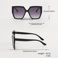 Large Square Frame Sunglasses Gradient Lens Glasses UV400