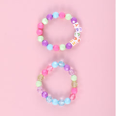 Children's Acrylic Alphabet Beads Bracelet Set