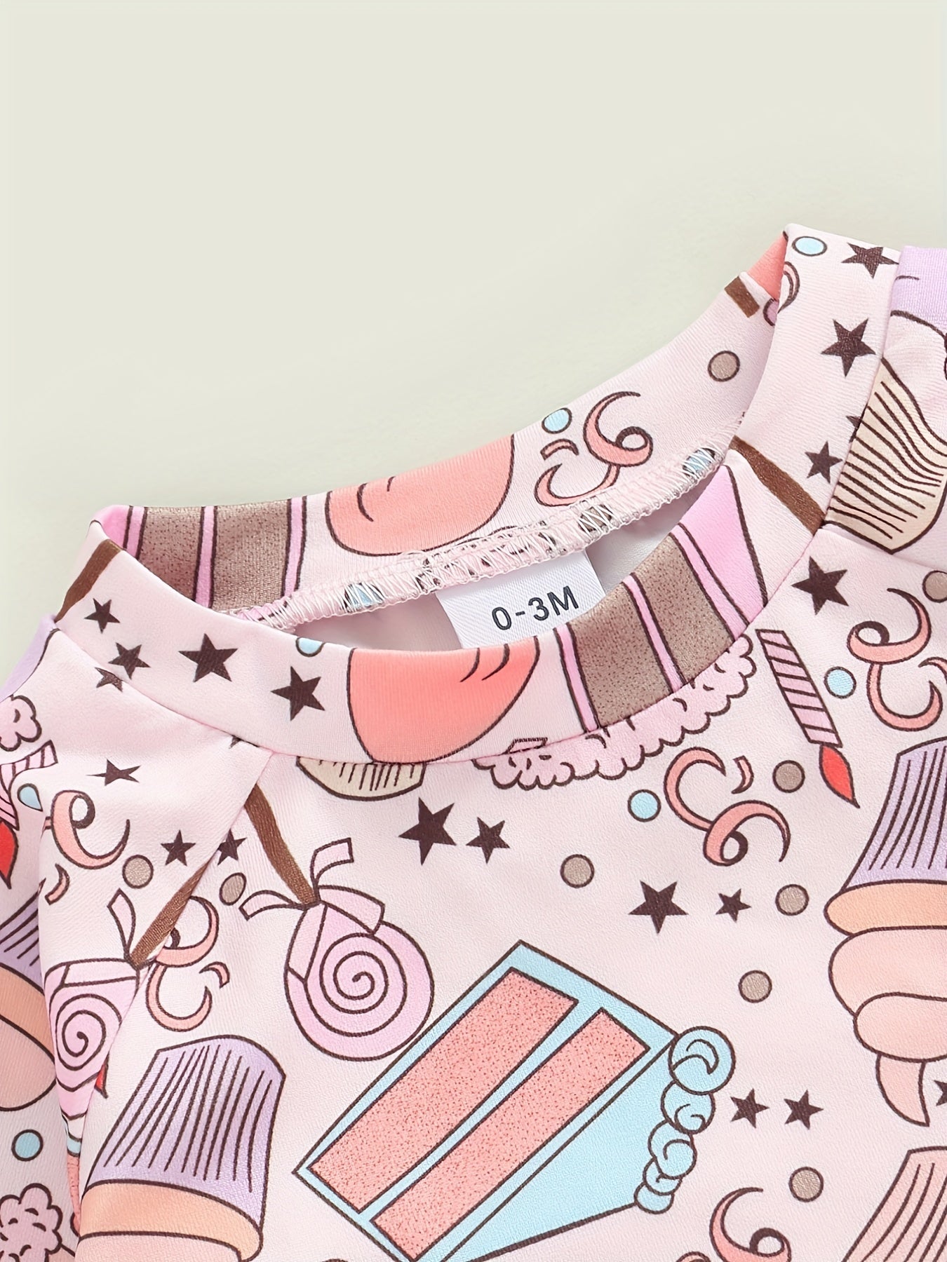 2pcs Toddler Girls Floral Print Top & Pants Set
