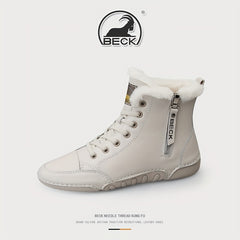 Women's Winter Fleece Lined Outdoor Boots Zipper Anti slip Ankle Boots
