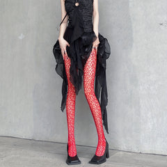 High Waist Fishnet Tights Hollow Out Mesh Pantyhose