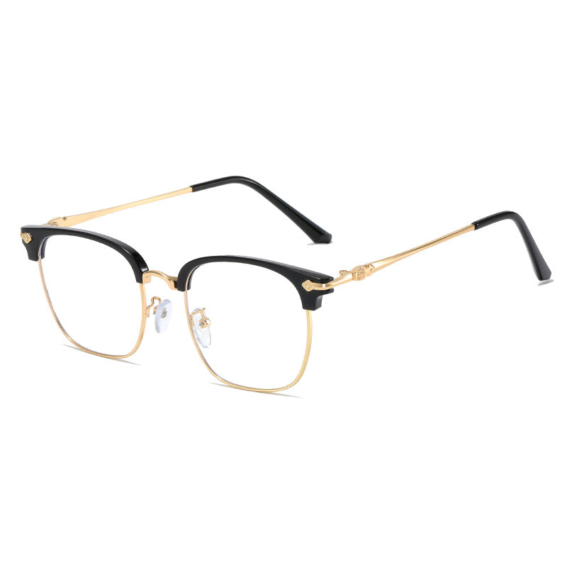 Women's Light Blocking Glasses Crystal Lens Rimless Computer Gaming Eyeglasses