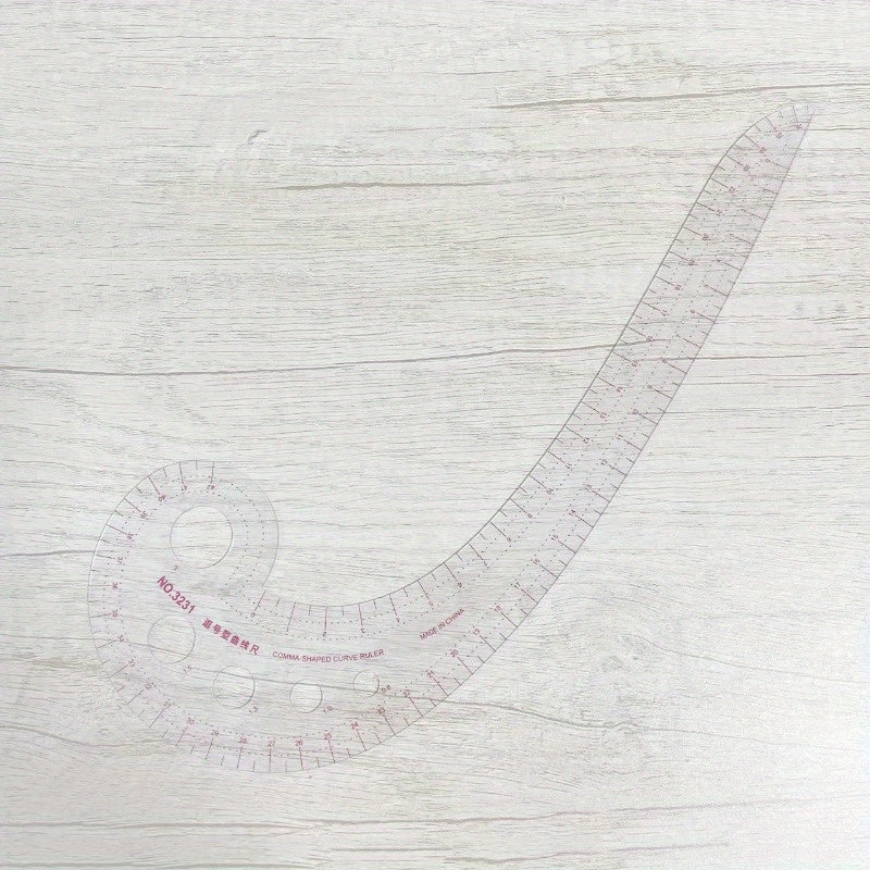 1pc DIY Sewing Ruler French Curve Comma Shaped Ruler For Pattern Making