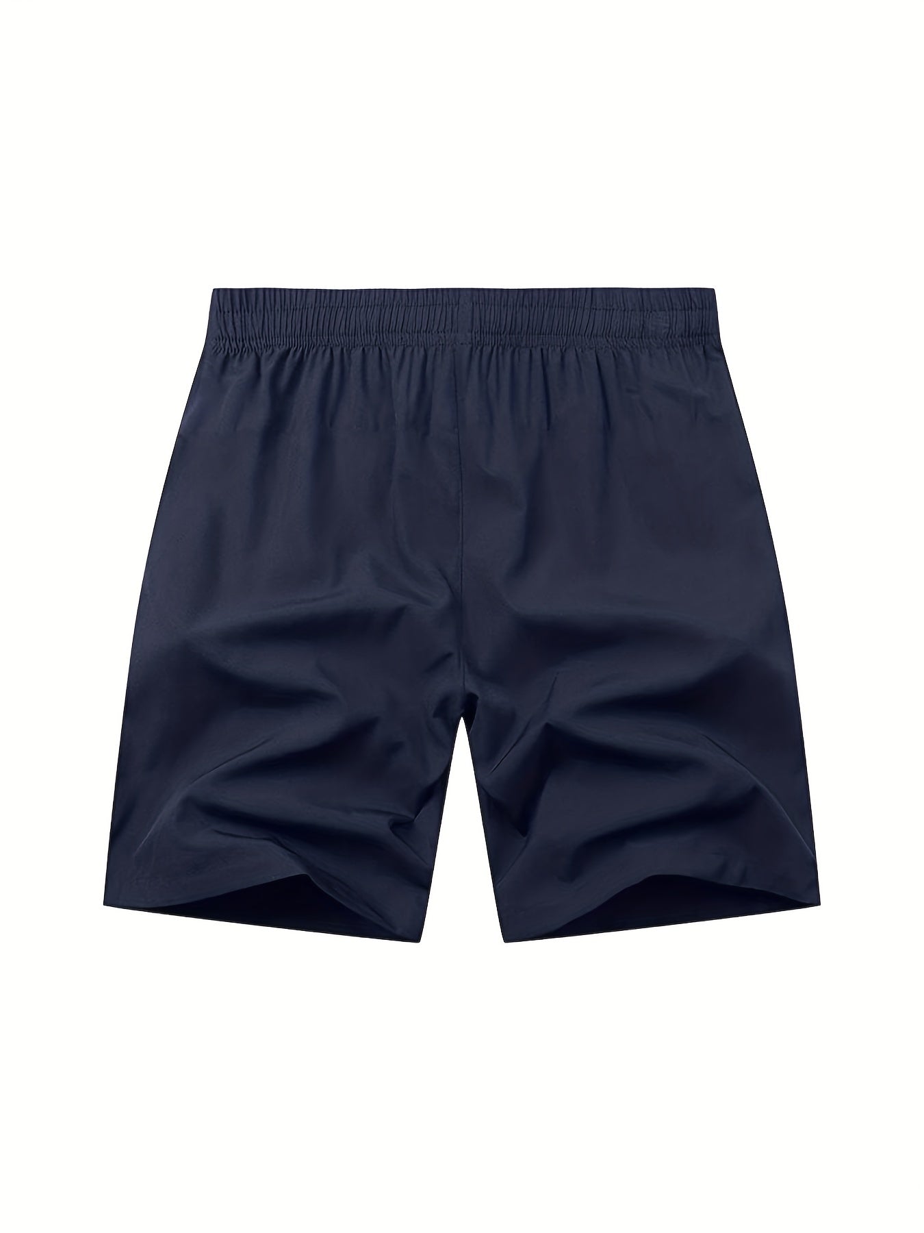 Men's Running Shorts Zipper Pockets Stretch Drawstring Outdoor Gym Shorts