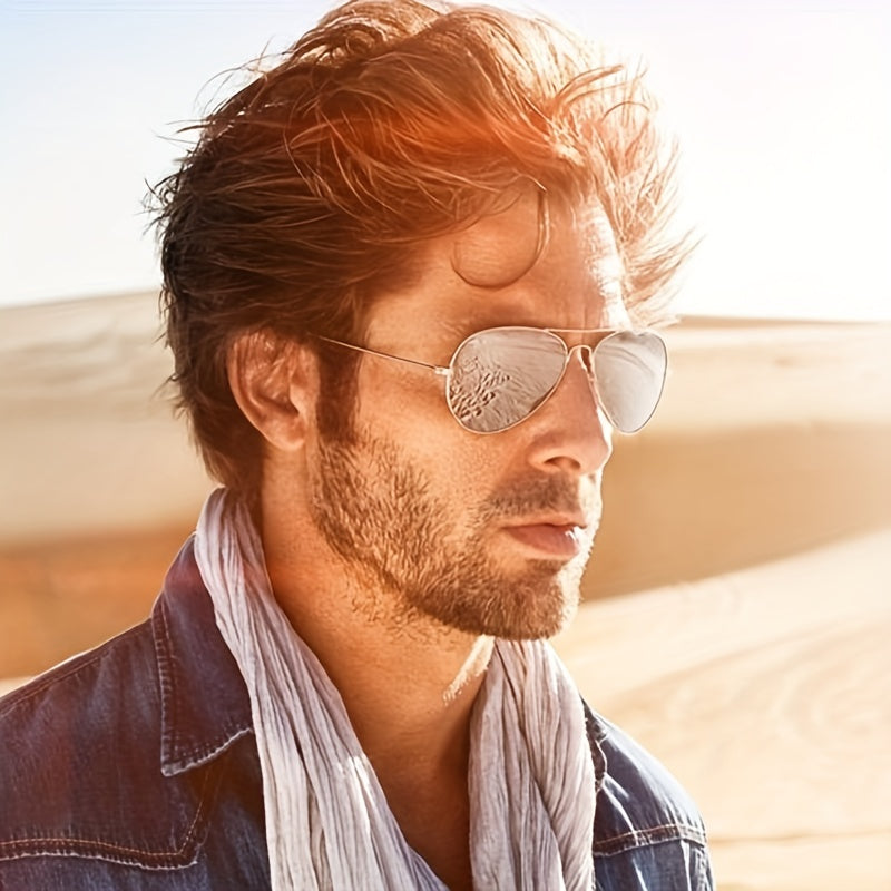 Retro Polarized Sunglasses UV Protection Aviator Glasses
