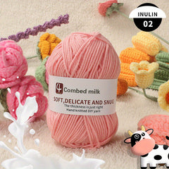 6pcs 4 Strands Combed Cotton Yarn For DIY Crochet Knitting Sweater Doll Flower