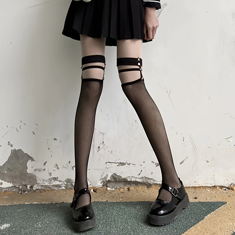 Punk Riveted Stockings Funny Underwear