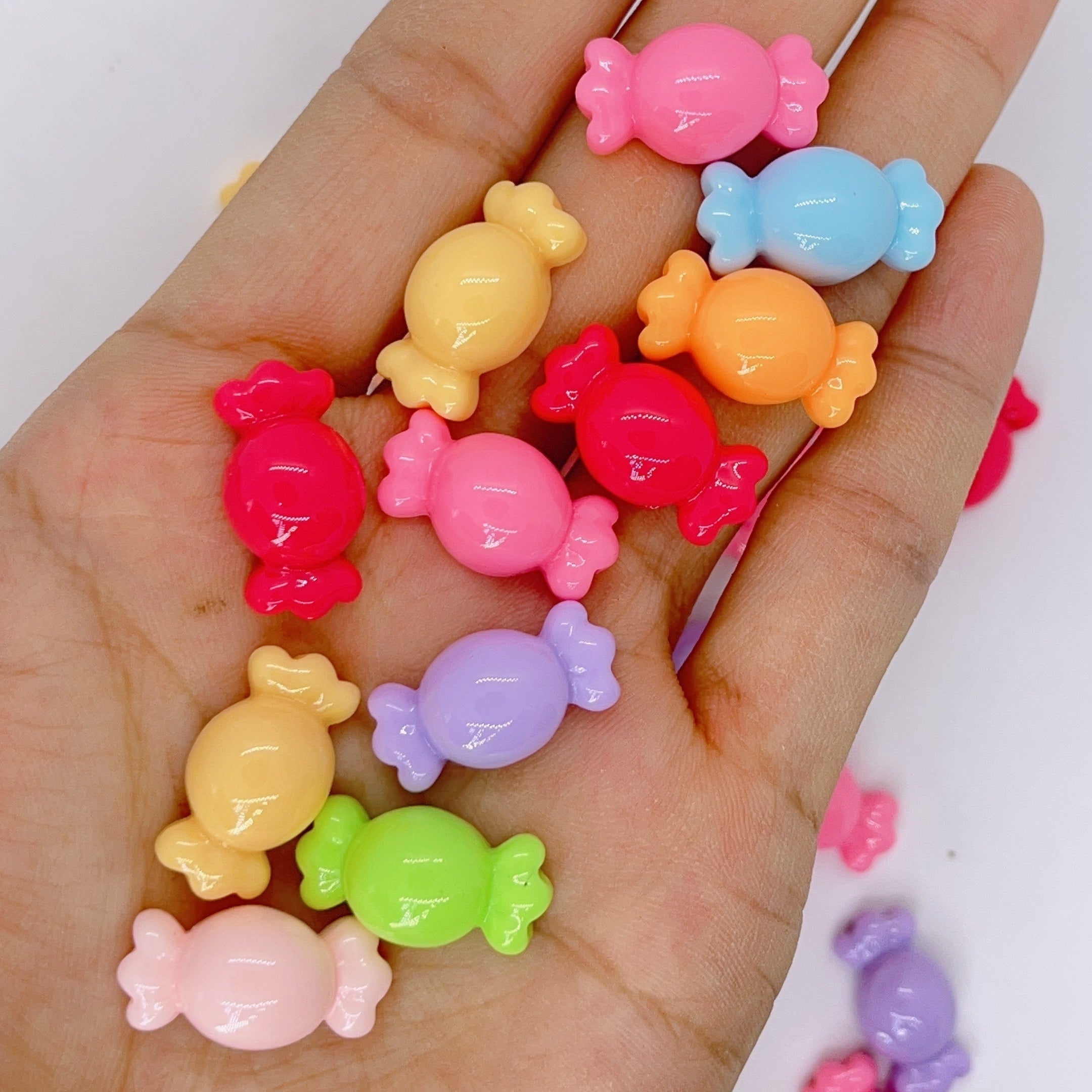 10pcs Random Mixed DIY Candy Earrings Hair Accessories Resin Charms