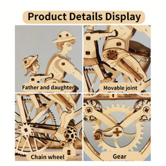 3D Wooden Puzzle DIY Model Kit Father Daughter Assembly Creative Decoration