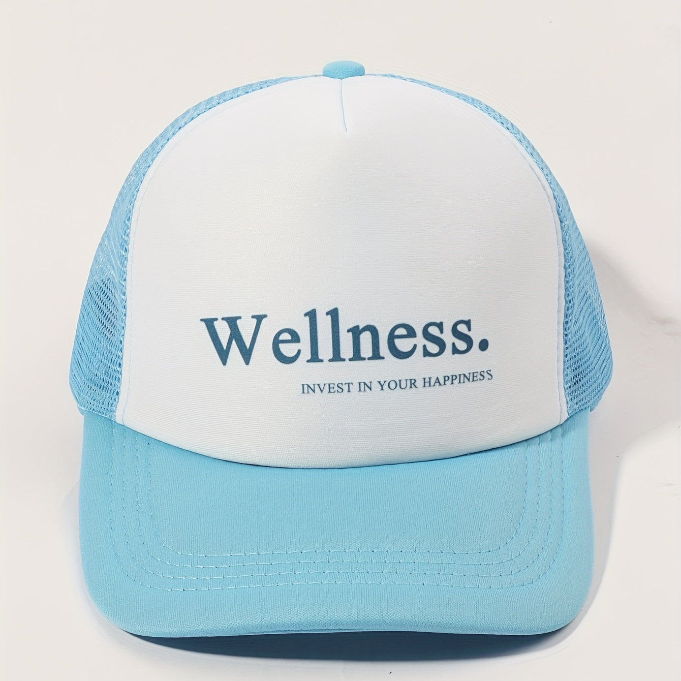 Wellness Printed Trucker Hat & Mesh Baseball Cap Adjustable Dad Hats