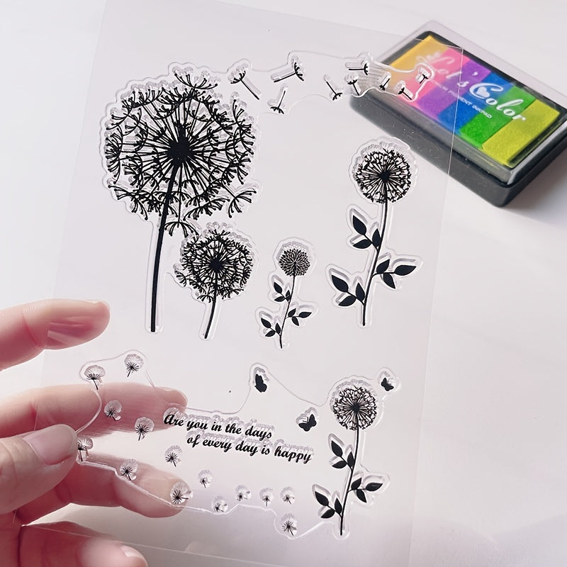 Dandelion DIY Silicone Clear Stamp For Card Making and Scrapbooking