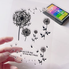 Dandelion DIY Silicone Clear Stamp For Card Making and Scrapbooking