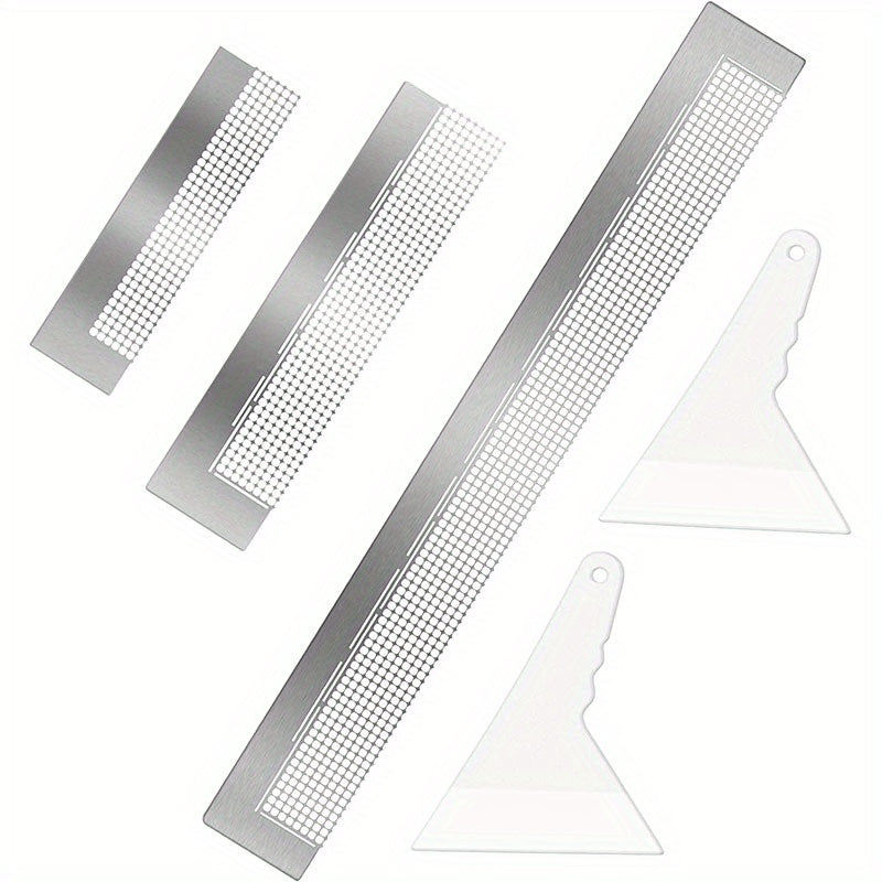 3pcs Diamond Painting Ruler Stainless Steel Tool With 216, 400, 800 Grids