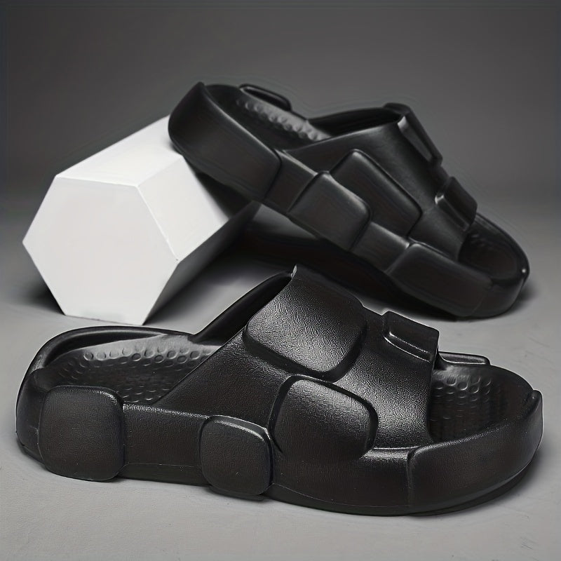 Men's Open Toe Platform Slides Anti-skid Slippers