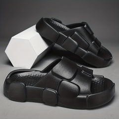 Men's Open Toe Platform Slides Anti-skid Slippers