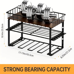 3-Layer Power Tool Organizer Rack Wall Mount Heavy Duty Metal Tool Shelf