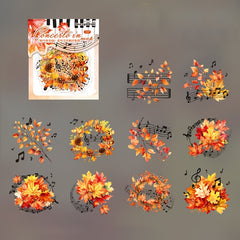 10Sheet Sticker Pack Maple Concerto Watercolor Music Journal Collage