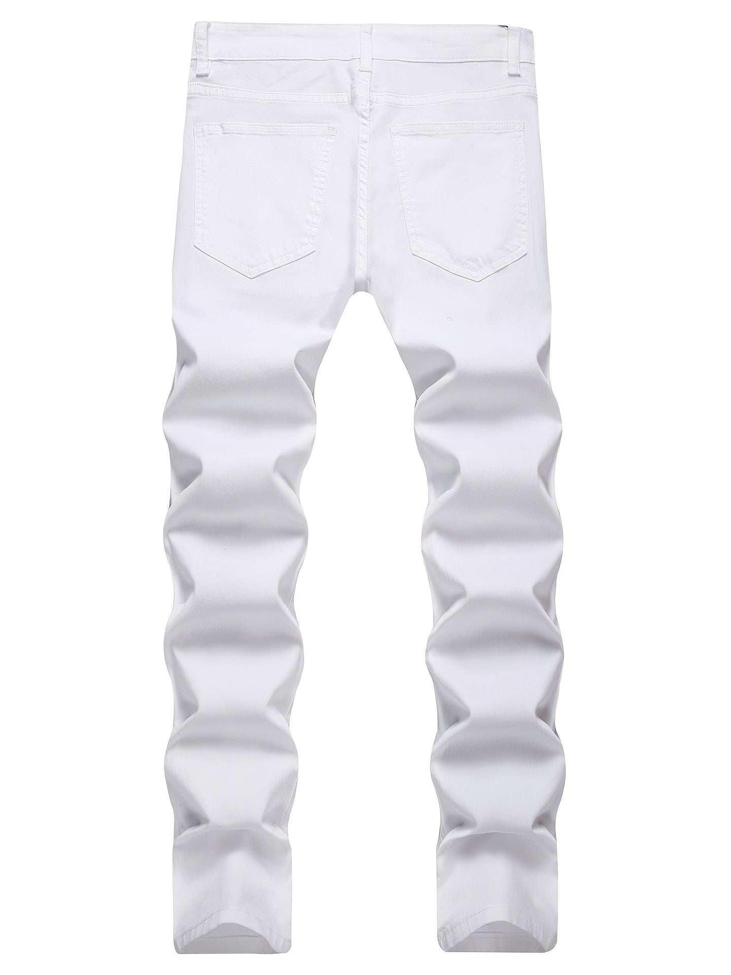 Men's Solid Denim Pants Outdoor Wear For Spring And Fall
