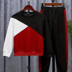 Boy's 2pcs Sweatshirt & Sweatpants Set Casual Outfits For Spring Fall