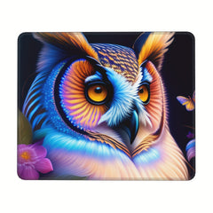 Colorful Owl Pattern Square 20x24cm Gaming Mousepad Home Office