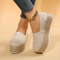 Women's Platform Espadrille Casual Slip On Shoes