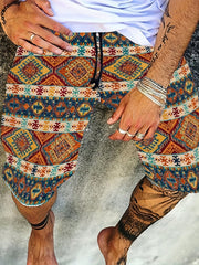 Men's Patriotic Skull Print Shorts Comfortable Stretchy Summer Clothing