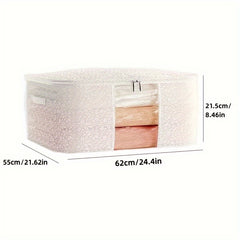 Transparent Wardrobe Organizer Flowers Foldable Storage Box